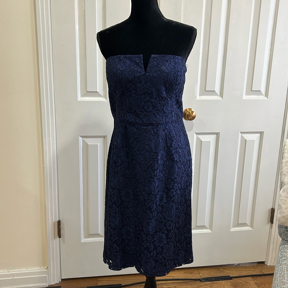 Donna Morgan Navy Strapless Dress